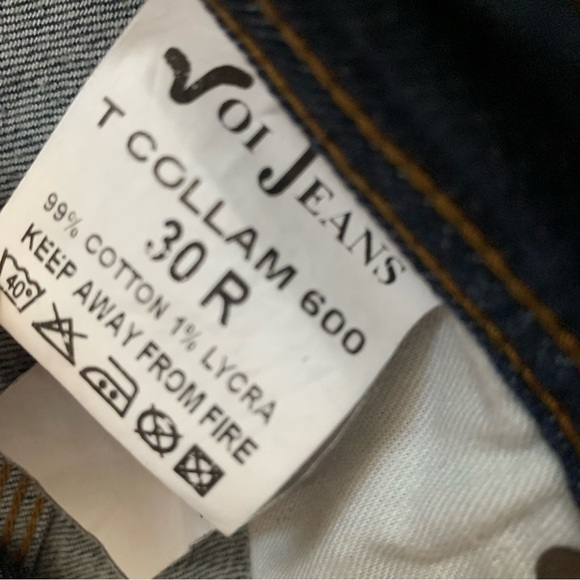 VOI Men's Skinny Jeans European Dark Blue Wash Size 30R - Picture 10 of 10